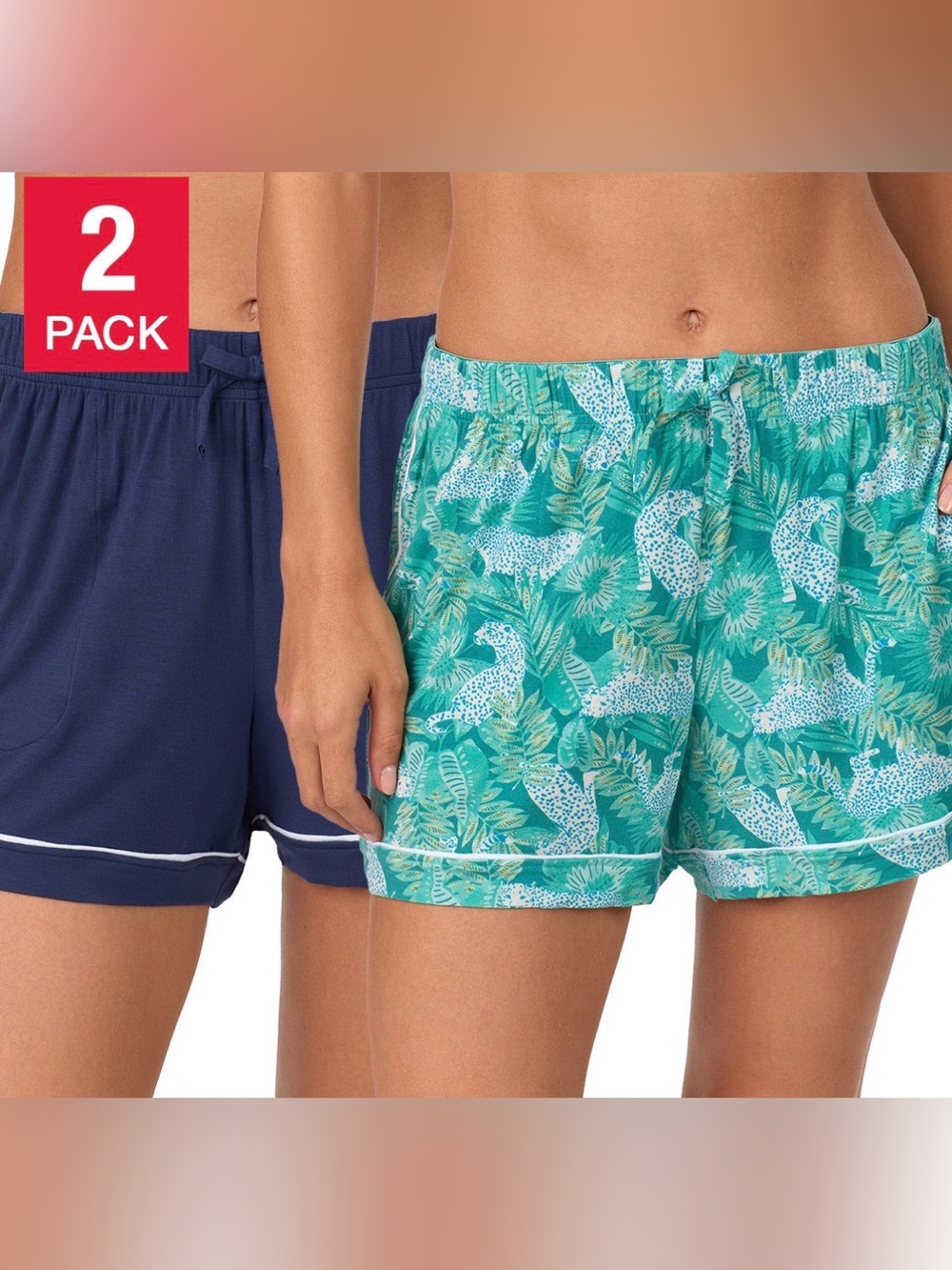 Women’s Room Service 2PK Lightweight Modal Lounge Shorts Size M